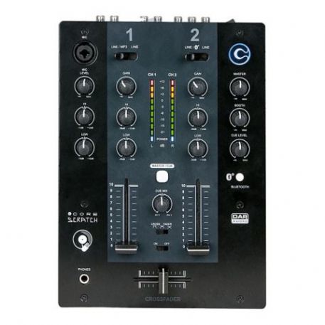 Mixer da DJ a 2 canali CORE Scratch 2 Channel dj mixer Riproduzione Bluetooth DAP Audio D2312