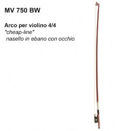 ARCO PER VIOLINO DAM MV750BW 4/4 CHEAP LINE, NASELLO IN EBANO CON OCCHIO