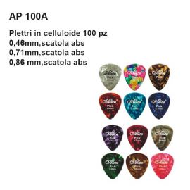 PLETTRI DAM AP100A046 IN CELLULOIDE 100 pz 0,46 mm, SCATOLA IN ABS