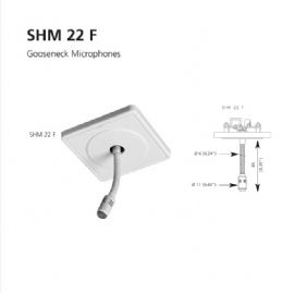 MICROFONO A CONDENSATORE A COLLO D'OCA BEYERDYNAMIC SHM 22 F W PER MONTAGGIO A SOFFITTO BIANCO